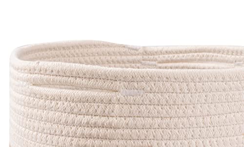 Cubesland Storage Cube Basket Bins 11X11'' For Cube Storage Organizer/Shelves,Woven Baskets For Organizing /Storage,Cube Shelves Cloth Closet Basket Bins, Rope Storage Bins 4 Packs White&Light Brown #TOP6
