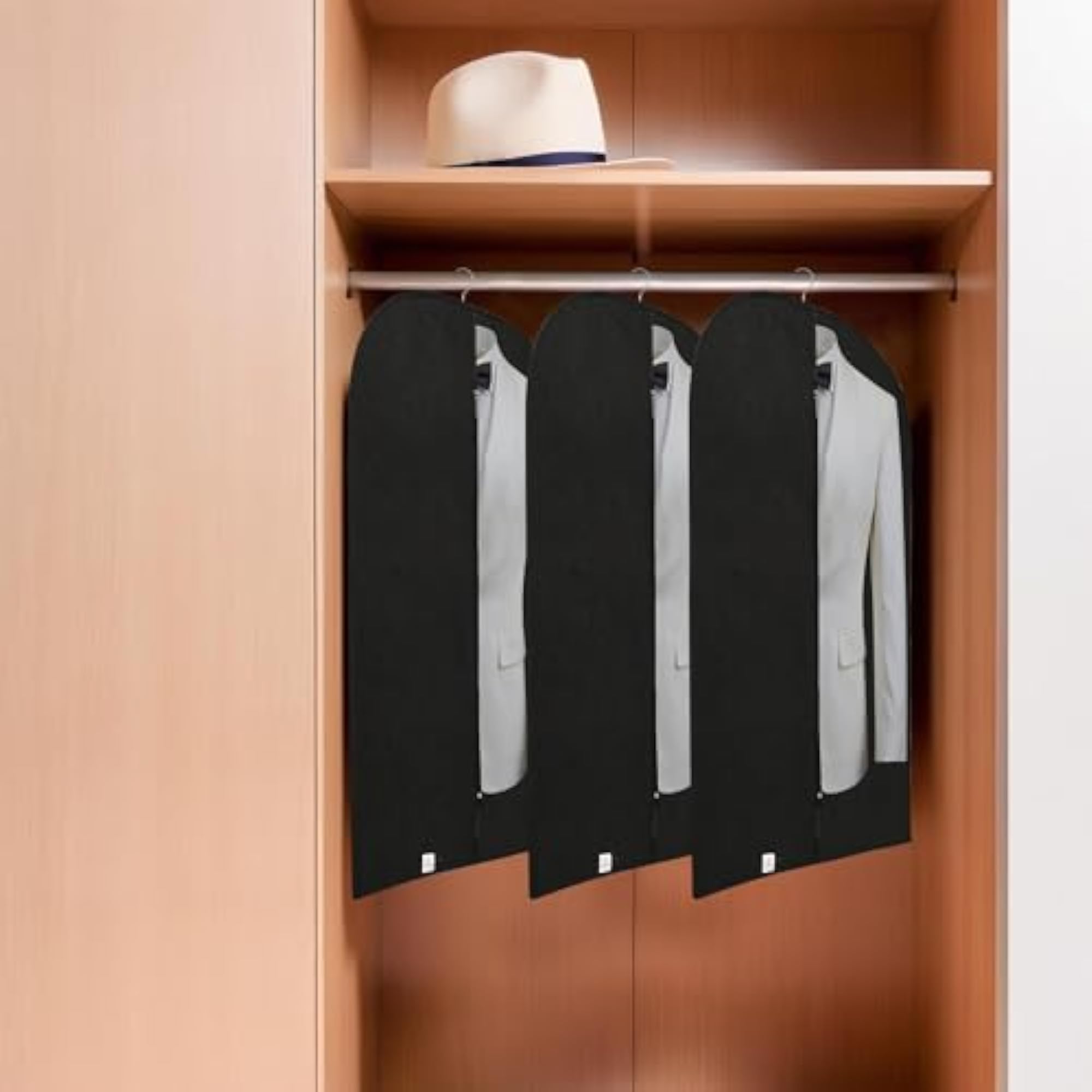 Pack of 6 Non-Woven Coat Covers with Zipper