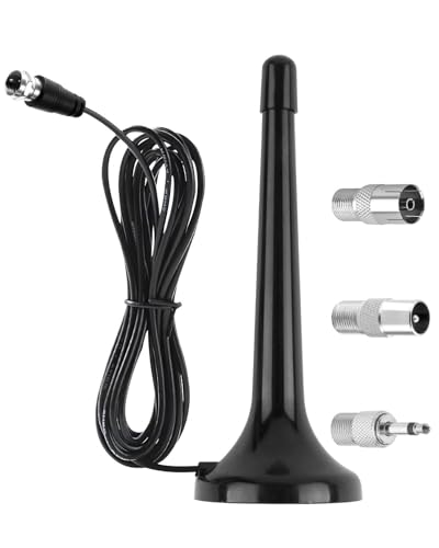 FM DAB Radio Antenne für Stereoanlage und AV Receiver - Universale Zimmerantenne mit Magnetfuß und 3m Verlängerungskabel - Hervorragender Empfang für DAB+ und UKW Radio, Digitale Radioantenne
