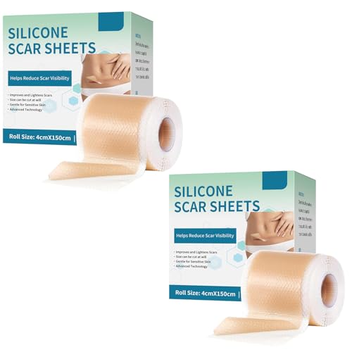 Silicone Scar Patches Silicone Patches For Scars, Collagen Silicone Scar Tape For Face Wrinkles, Reusable Scar Tape For Surgical Healing, Burns (2PCS)