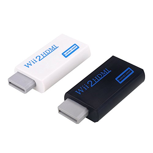 ZZH Adaptador Wii2HDMI Universal Full HD 3,5 mm Saídas de vídeo Plug and Play_Branco