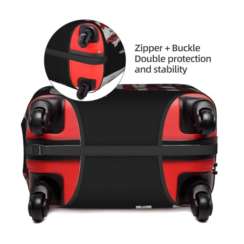 Travel Luggage Cover Vintage Skull America Flag Fashion Washable Baggage Suitcase Protector Fit For Luggage Large3