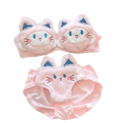 Teddy Bear Plush Lingerie Set – Soft Nylon Blend Bra & Panty Set, Cozy Cute Intimate Wear for Women & Girls.-image-48