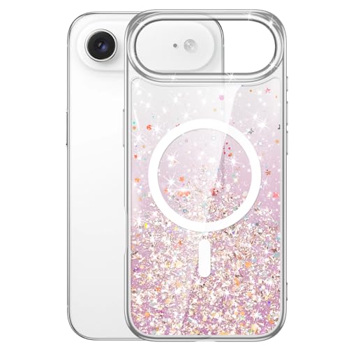 JETech Magnetic Glitter Case for iPhone Air, Pink