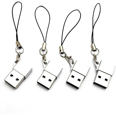 YOFASEN USB C Female to USB 2.0 Male Adapter - Mini Hi-speed USB C to USB Adapters Type C Charger Plug Power Converter Fast Charging & Data Sync OTG Adapter Connector - Silver(4-Pack) Cover