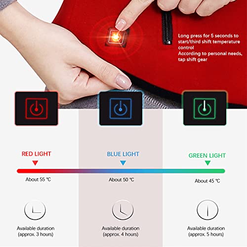 amuzer Colete aquecido para mulheres e homens, colete elétrico inteligente recarregável por USB com
