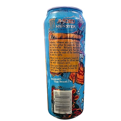 Image of Monster Mango Loco Energy + Juice Carbonated Energy Drink | L-Carnitine + Inositol + B Vitamins + Taurine, 16.91 fl oz ℮ 500 ml (Pack of 3)