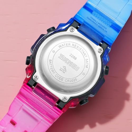 Image of SKMEI Kids Digital Sport Watch - Waterproof 50M, Alarm, Countdown Timer, Dual Time, LED Backlight - Durable & Lightweight Boys & Girls Watch - 2288