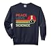 Peace Love Science Retro Vintage Stripes Sunset Scientist Comfort Colors Adult Sweatshirt