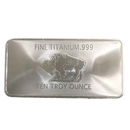 Metal Art Collection - 10 oz Ten Troy Ounce USA American Buffalo .999 Fine Titanium Bullion Bar Ti Element - Thumbnail 3