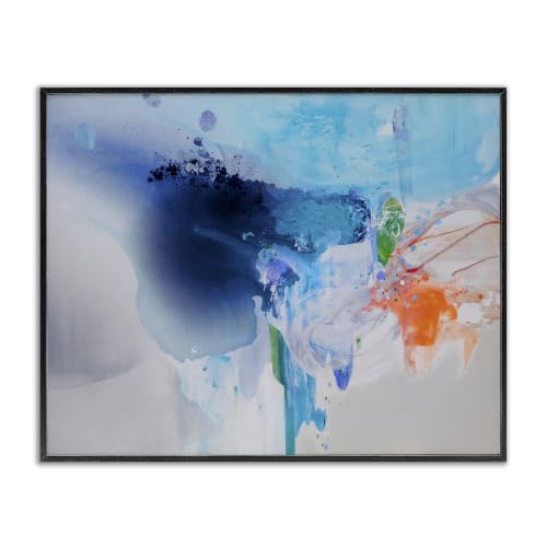 Abstract Water Splash Fluid Ink, 24 x 30 Inch Framed Giclée Print