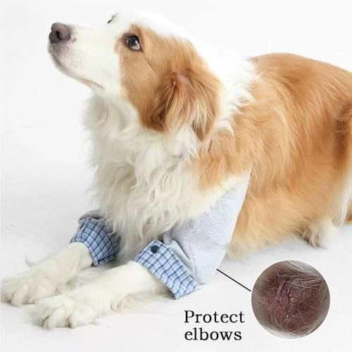Image of Dog Elbow Pads Knee Protector Wraps Elbow Callus Treatment Sleeve for Wounds Front Legs Stop Licking Medium Large Dogs XL, Grey