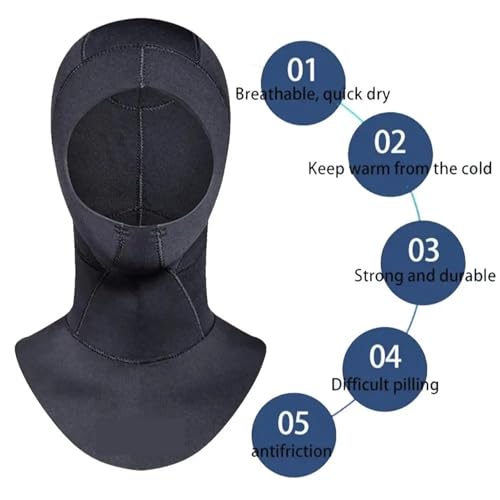 Capucha de buceo con neopreno grueso de aislamiento superior 5