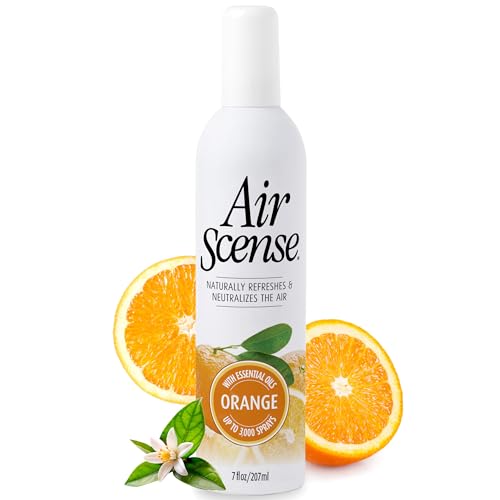 Air Scense Air Freshener Deodorizer Room Spray for Bathroom & Home Essential Oils Natural - 7 fl oz (1-Pack) (Orange)