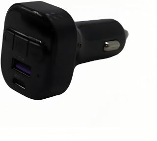 Ubric Car Bluetooth 5.3 FM Transmitter - Car Bluetooth Adapter with Fast Charging USB-C, Wireless Radio Receiver and Hands Free