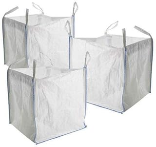 Airtech-UK New FIBC Bulk Bag Builders Garden Waste Heavy Duty Industrial polypropylene Material 1 Tonne TON Jumbo Bags Storage Sack Various Quantity (10)