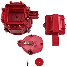 MAS Performance Replacement Fits Red Male HEI Distributor Cap & Rotor for CHEVY GM SBC BBC 305 350 454 265 283 307 327 383 396 260 289 302 347 351W 351C 351M