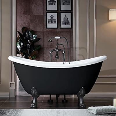 WOODBRIDGE BTA1842-ORB-Feet Drain + ORB Bathtub, Oil-Rubbed Bronze
