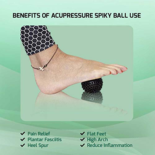 Acupressure Mat And Pillow Set For Back And Neck Pain + Spiky Reflexology Ball - Ebook And Wall Chart- Massage At Home For Sciatica, Fibromyalgia, Plantar Fasciitis, Relaxation And Stress Relief #TOP4