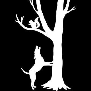 THE BANGLES Dog Treeing Hunting Squirrel (White) (Set of 2) Premium Waterproof Vinyl Decal Stickers for Laptop Phone Accessory Helmet Car Window Bumper Mug Tuber Cup Door Wall Decoration