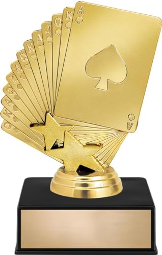Crown Awards 6" Cards Game Bridge Award On Black Luxury Base