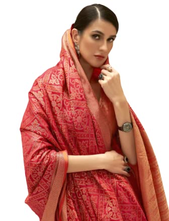 ESMERIZE red patola silk saree – image 3