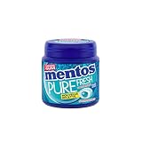 MENTOS GUM Chewing-Gum Mentos Pure Fresh Menthol-Eucalyptus - Chewing-Gum Sans Sucres - Dure Longtemps - Haleine Fraîche - 1 Boîte de 50 Dragées-100gr 1 Unité (Lot de 1)