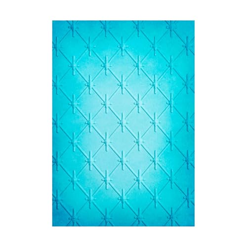 Briartw - Briartw 3D Embossing Folder for Card Making,Cross Grid Clear Plastic Texture Fades Embossing Folder Template for Scrapbooking and Other Paper Craft Album Stamps DIY Decoration
