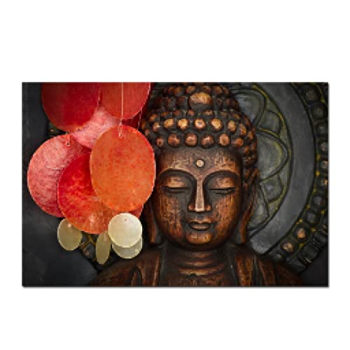 Peinture bouddha pour deco salon zen et design épuré