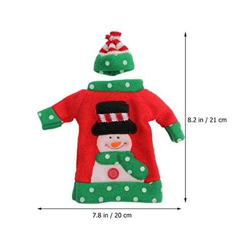 Capa de garrafa de vinho de Natal com 3 peças da ARTIBETTER para garrafas de vinho com chapéu para d