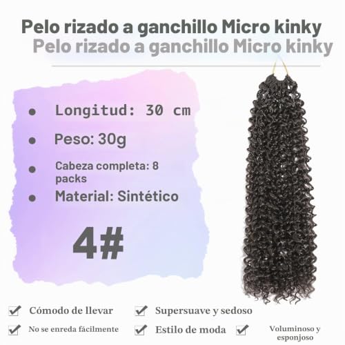 Extensiones crochet Twist Curly anti-enredos de 12 pulgadas para un peinado rápido y duradero 2