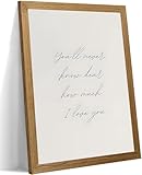 Vintage Nursery Wall Art Baby Girl Boy Nursery Wall Decor Baby Love Quote Print Neutral Beige Farmhouse Poster for Toddler Room Bedroom Playroom 8x10 Inch Framed