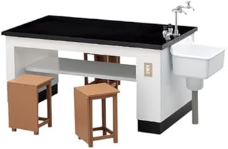 Hasegawa FA04 1/12 Figure Accessory Series Science Room Desk and Chair Plastic Model