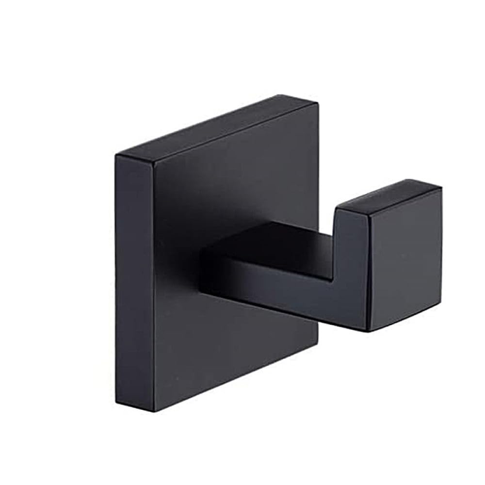 Brosse de toilette en acier inoxydable brossé noir et accessoires haut de gamme