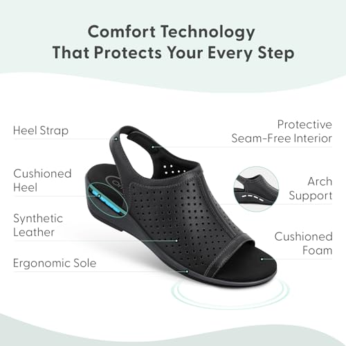Orthofeet Women's Orthopedic Leather Hazel Sandals3