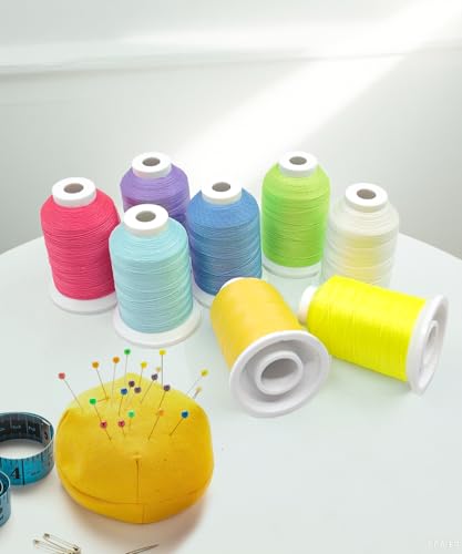 Hilo luminoso glow in the dark 8 colores 500M 30WT miniatura 6