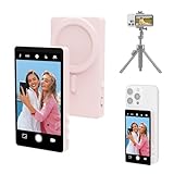 Tela de monitor de selfie com controle remoto, Vlog magnético 1080p sem fio, espelhamento de tela, gravação de vídeo para Android iOS, para criador de conteúdo, transmissão ao vivo e TikTok