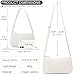 NIUEIMEE ZHOU Small Shoulder bag with 2 Removable Straps Cross Body Clutch Purse Handbag for Women (Style 3-Leather White)