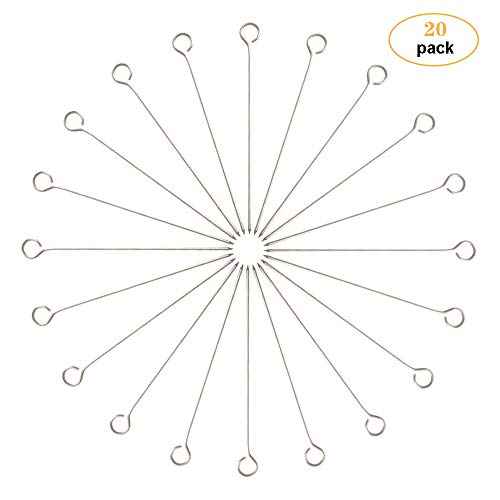 yalansmaiP 20 Pcs Turkey Lacers 6.3 Inch Stainless Steel Skewers for Trussing Turkey