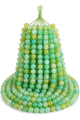 Image of SS Paradise 8mm Glass Beads (6 Colors 300 Pieces) for Jewellery Making | Round Loose Beads Strands for Necklace, (Set 4) Colour Subject to Availability !