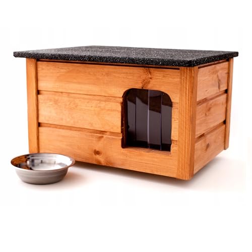 Katzenhaus Katzenhütte Katzenhöhle für draußen Winterfest isoliert Outdoor wetterfest vollisoliert Holz Pappe (Tik #E08577) Katzenhaus Katzenhütte Katzenhöhle für draußen Winterfest isoliert Outdoor wetterfest vollisoliert Holz Pappe (Tik #E08577)