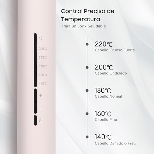 AraSyloen Plancha y Rizador 2 en 1 para Cabello - Plancha Alisadora y Rizadora de Cerámica Iónica 31mm, 5 Temperaturas (140°C-220°C), Calentamiento Rápido en 30s, Ideal para Todo Tipo de Cabello - imagen 4