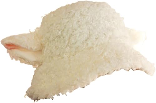 Lolita - Gorro de lana de cordero con diseño de oveja bereber con forro polar divertido para pescador, para invierno, para mujeres y niñas