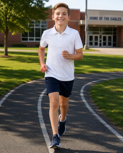 Image of uideazone Boys Polo Shirts Dry Fit Performance Golf Short Sleeve Casual School Uniform Size 5-14