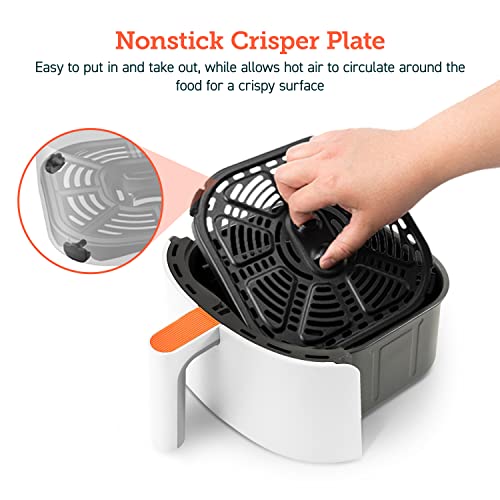 Cosori Air Fryer 4 Qt, 7 Cooking Functions Airfryer, 150+ Recipes On Free App, 97% Less Fat Freidora De Aire, Dishwasher-Safe, Designed For 1-3 People, Lite 4.0-Quart Smart Air Fryer, White #TOP6