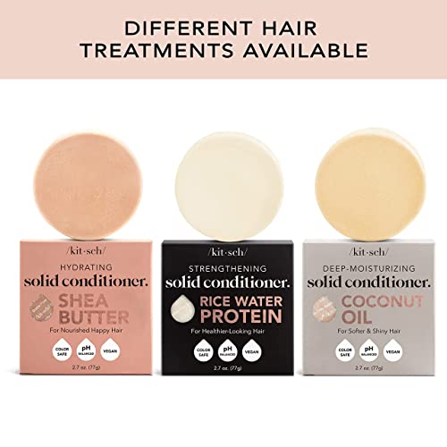 Kitsch Coconut Oil Deep-Moisturizing Conditioner Bar | Bottle-Free Eco-Friendly Conditioner | Nourishes & Restores Dry & Damaged Hair Less Breakage Chemical-Free Daily Conditioner #TOP5
