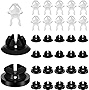 Hood Prop Rod Holder 30 Pieces Hood Clips Black White Hood Rod Clip Clip Rod Holder Car Hood Rod Holder Suction 91503-SS0-003 for Most Car Automobile
