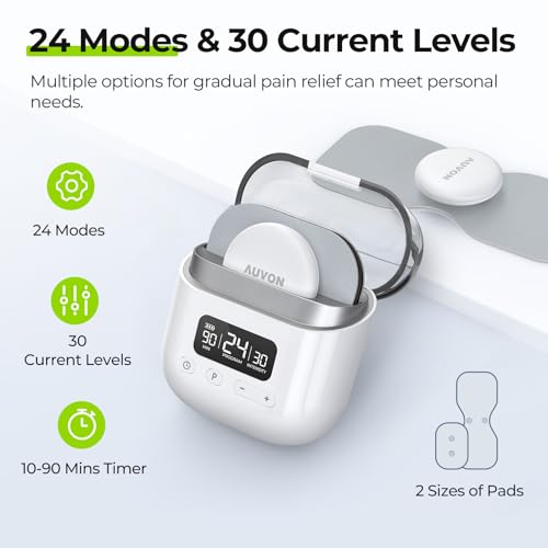 image for AUVON Wireless 24 Modes TENS Unit Muscle Stimulator for Pain Relief, S