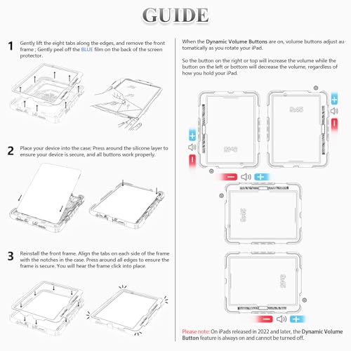 SEYMAC stock for iPad Air 11 inch Case (M3/M2, 2025/2024), Heavy Duty Shockproof Cover with Screen Protector, 360° Rotating Stand/Hand Strap, Shoulder Strap & Pencil Holder for iPad Air 11, Green - Image 8
