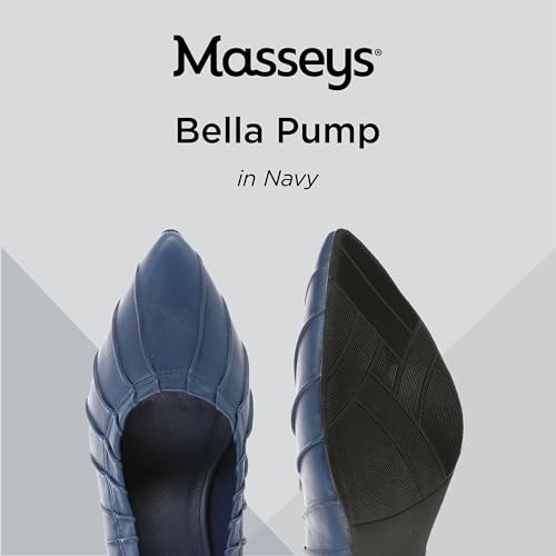 Masseys Women's Bella Pleated Mid Heel Pump2